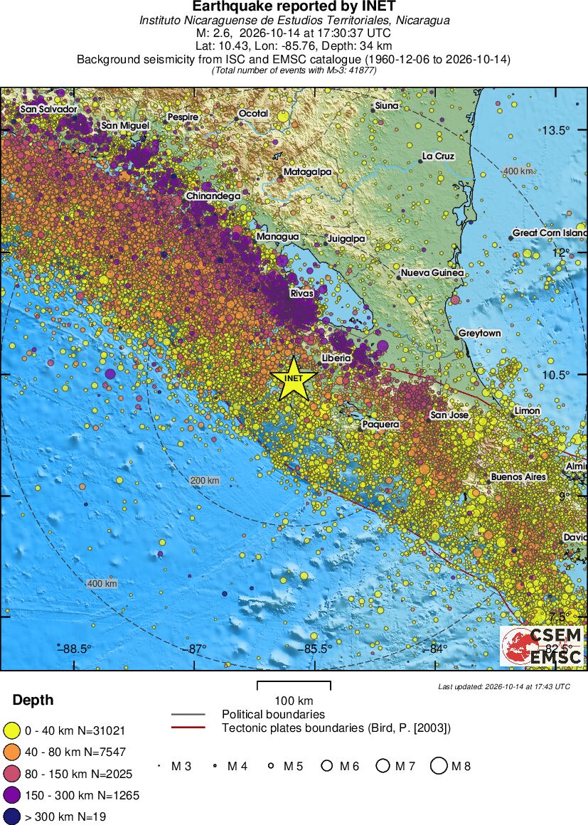 regional historical seismicity