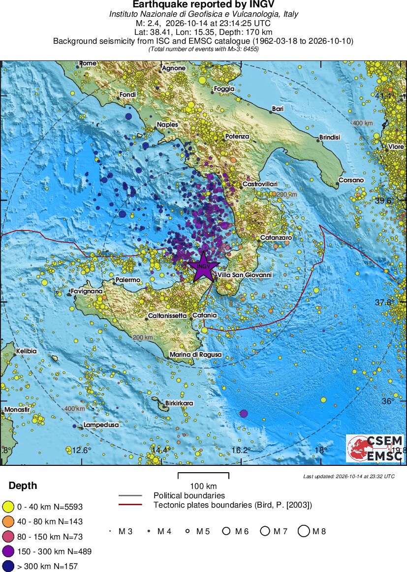 regional historical seismicity