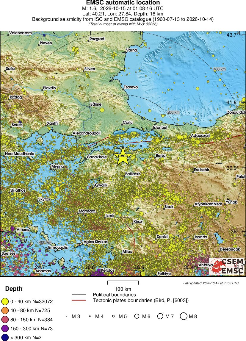 regional historical seismicity