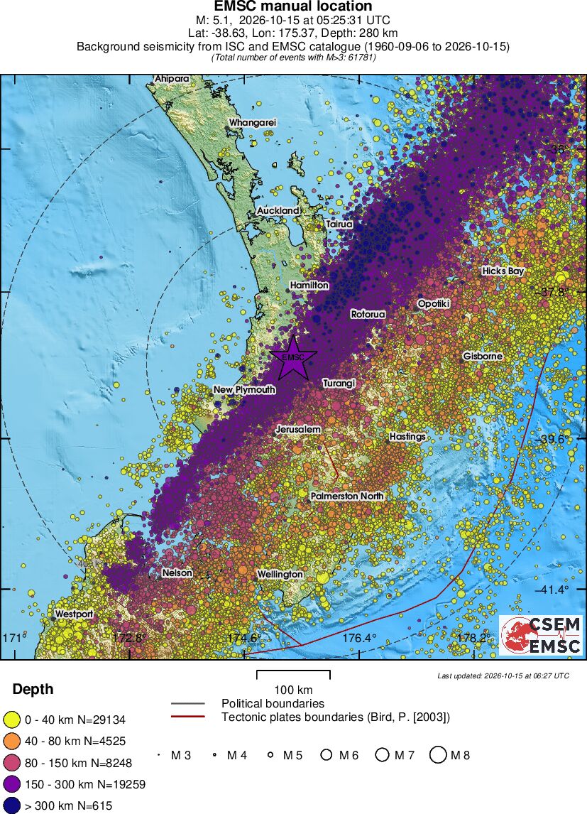 regional historical seismicity