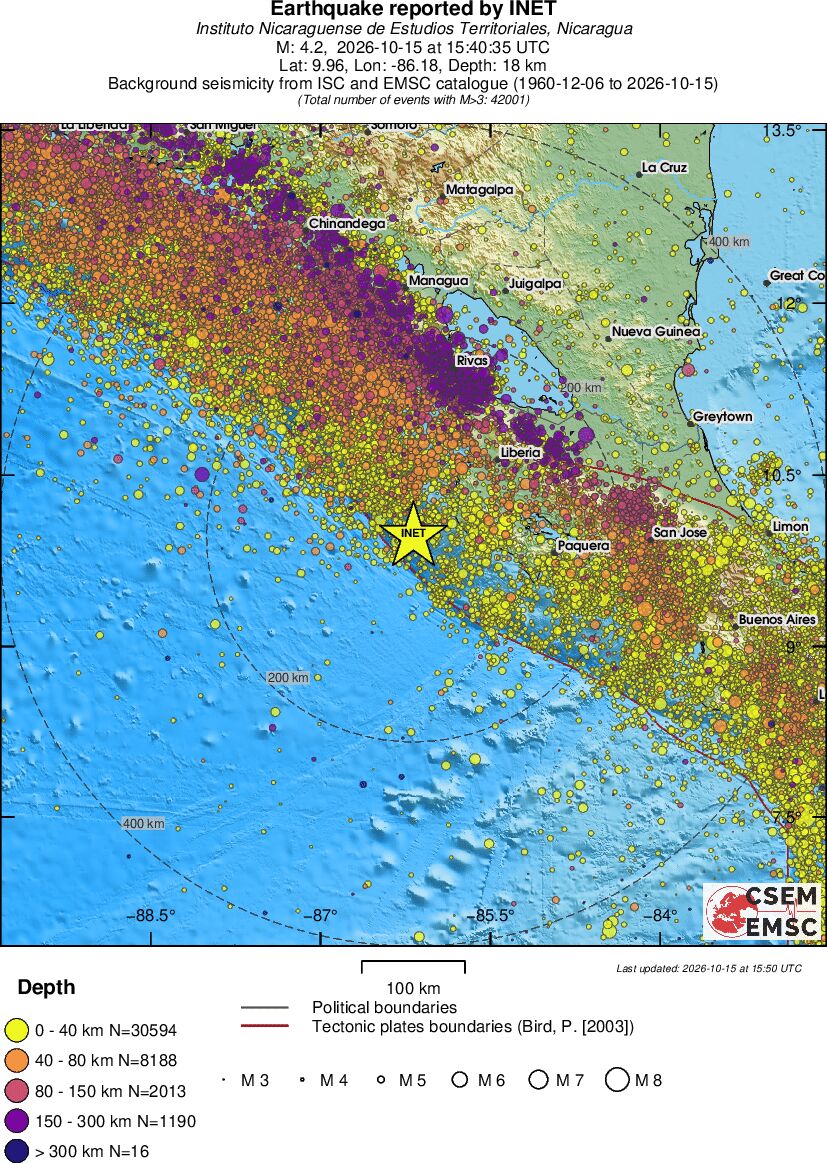 regional historical seismicity