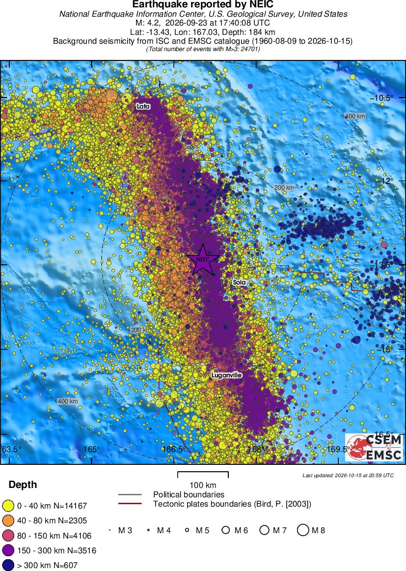 regional historical seismicity