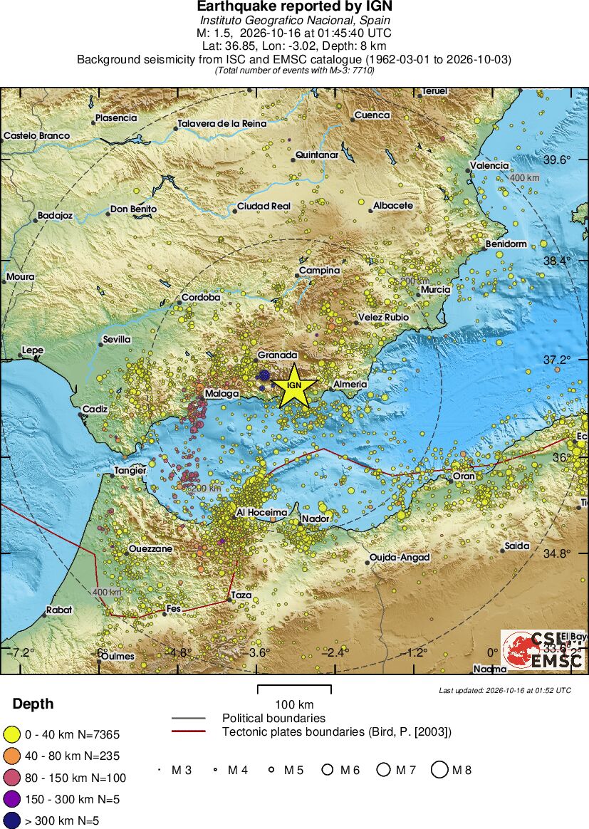 regional historical seismicity