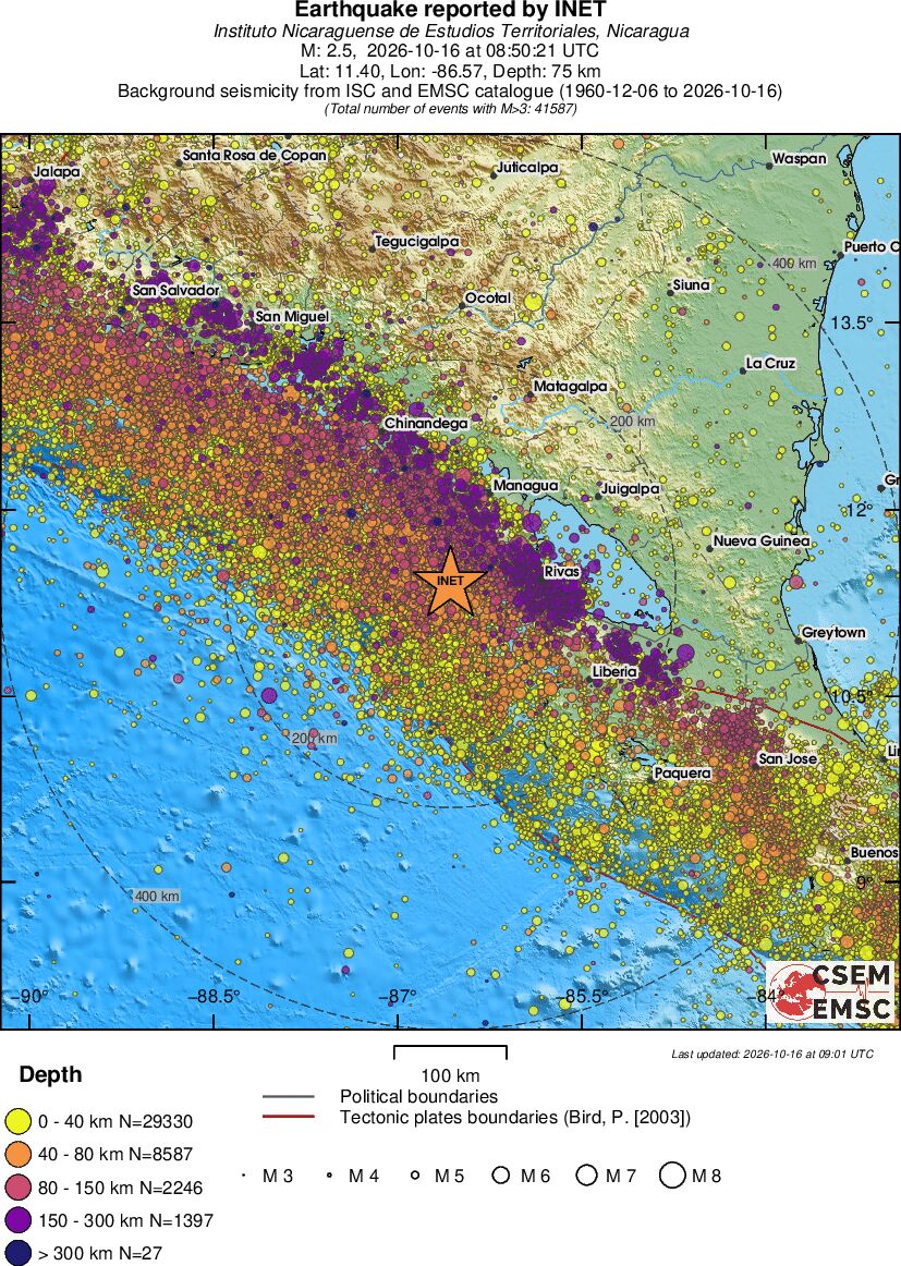regional historical seismicity