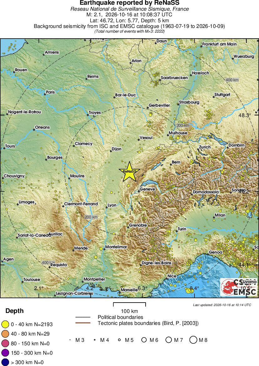 regional historical seismicity