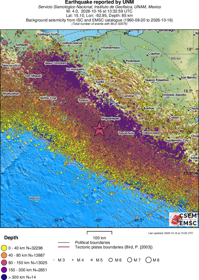regional historical seismicity