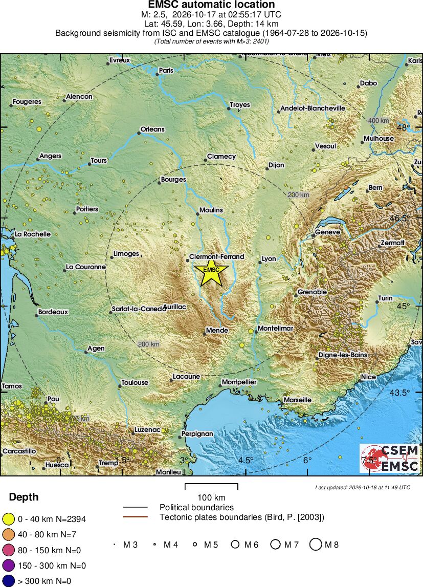 regional historical seismicity