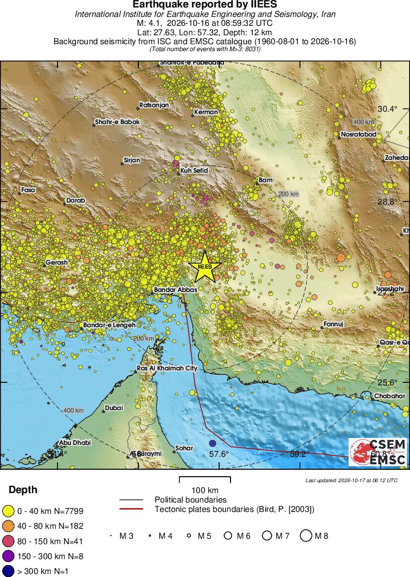 regional historical seismicity