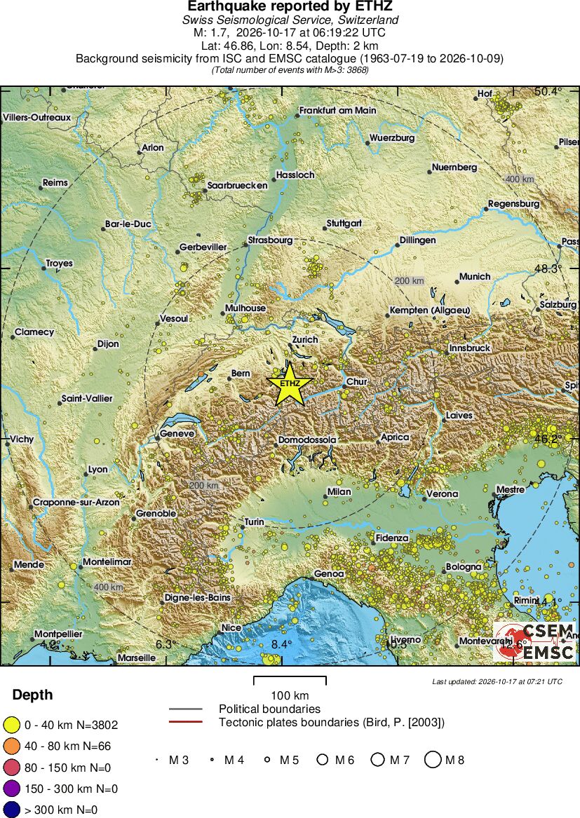 regional historical seismicity