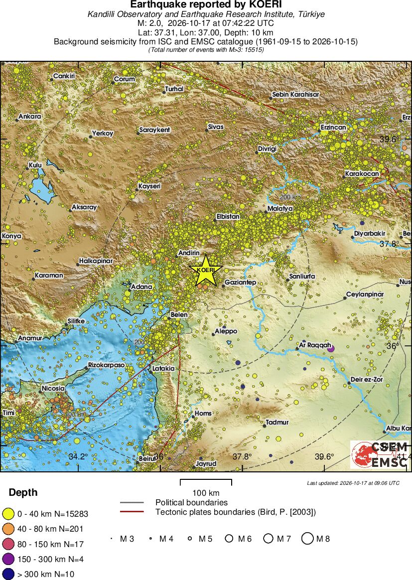 regional historical seismicity