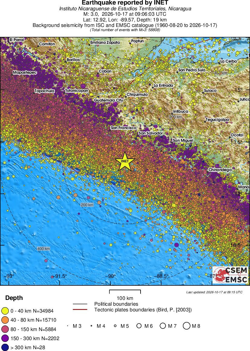regional historical seismicity