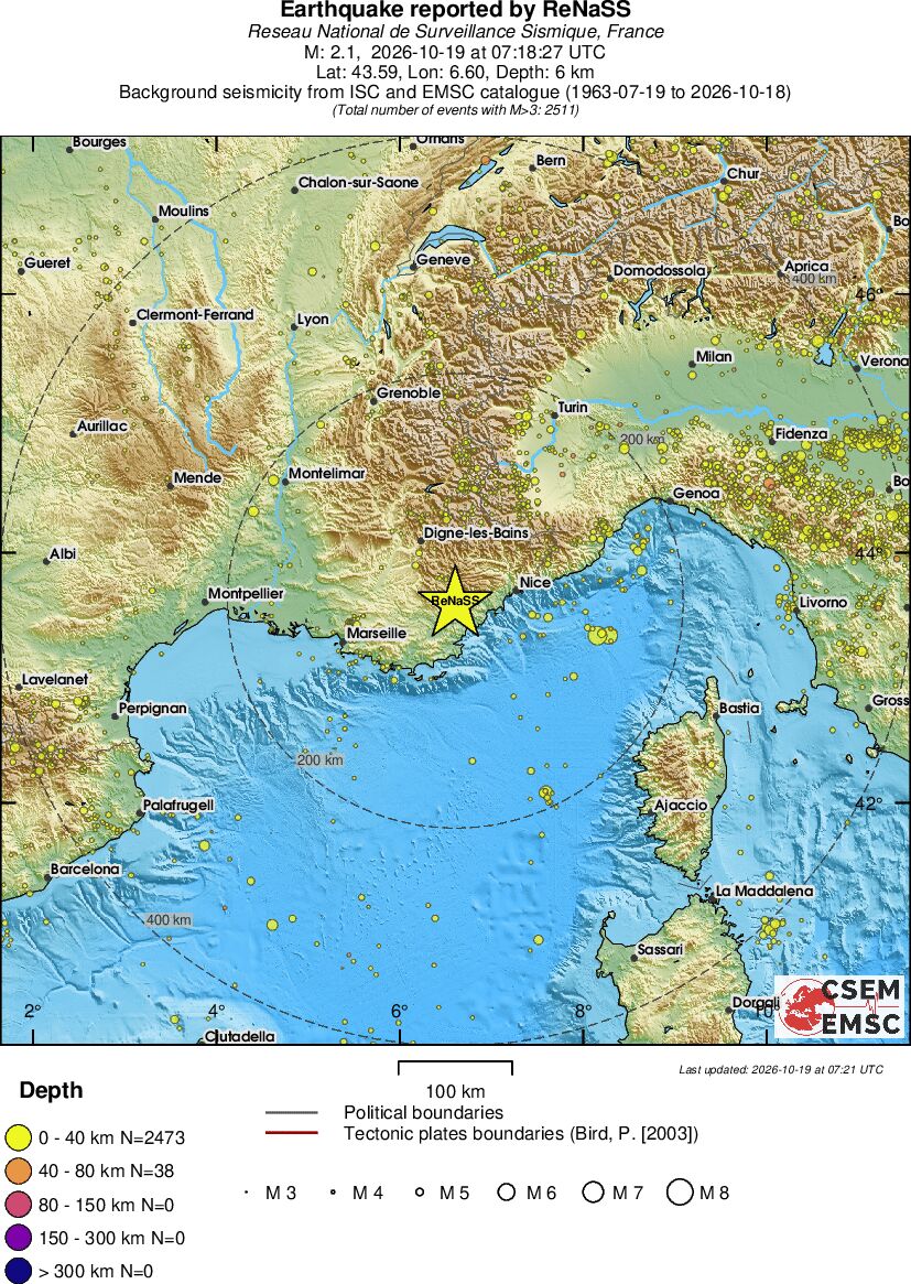 regional historical seismicity