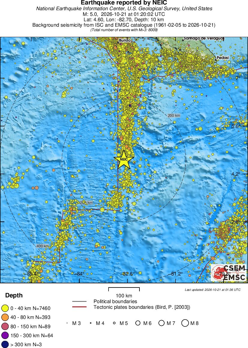 regional historical seismicity