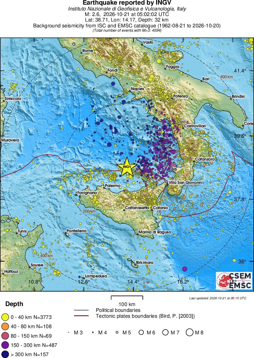 regional historical seismicity