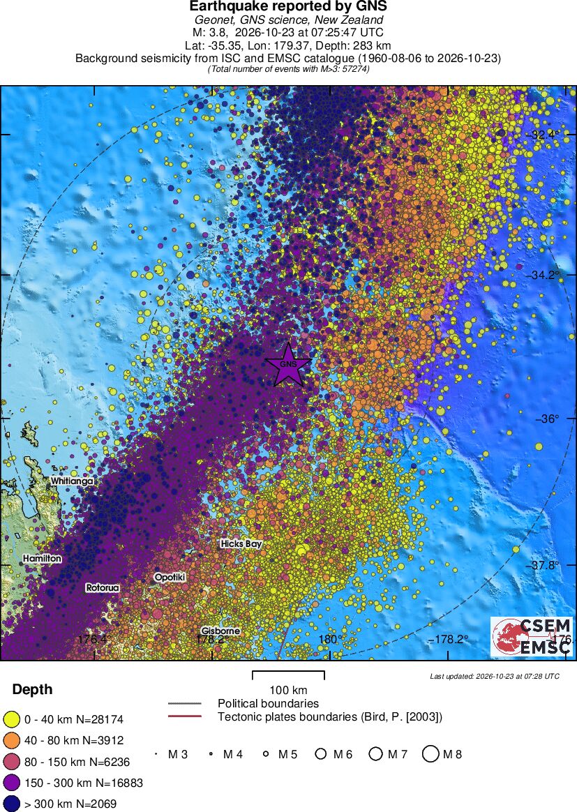 regional historical seismicity