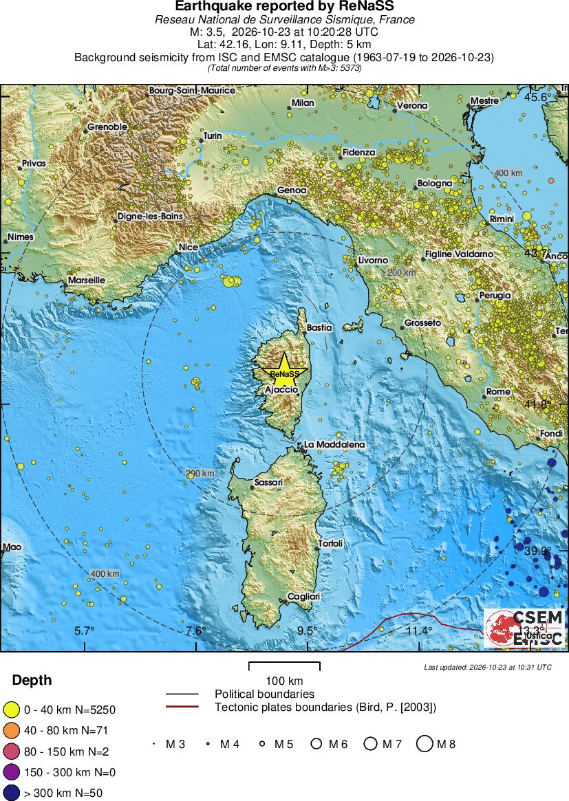 regional historical seismicity