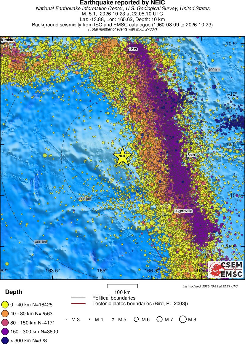regional historical seismicity