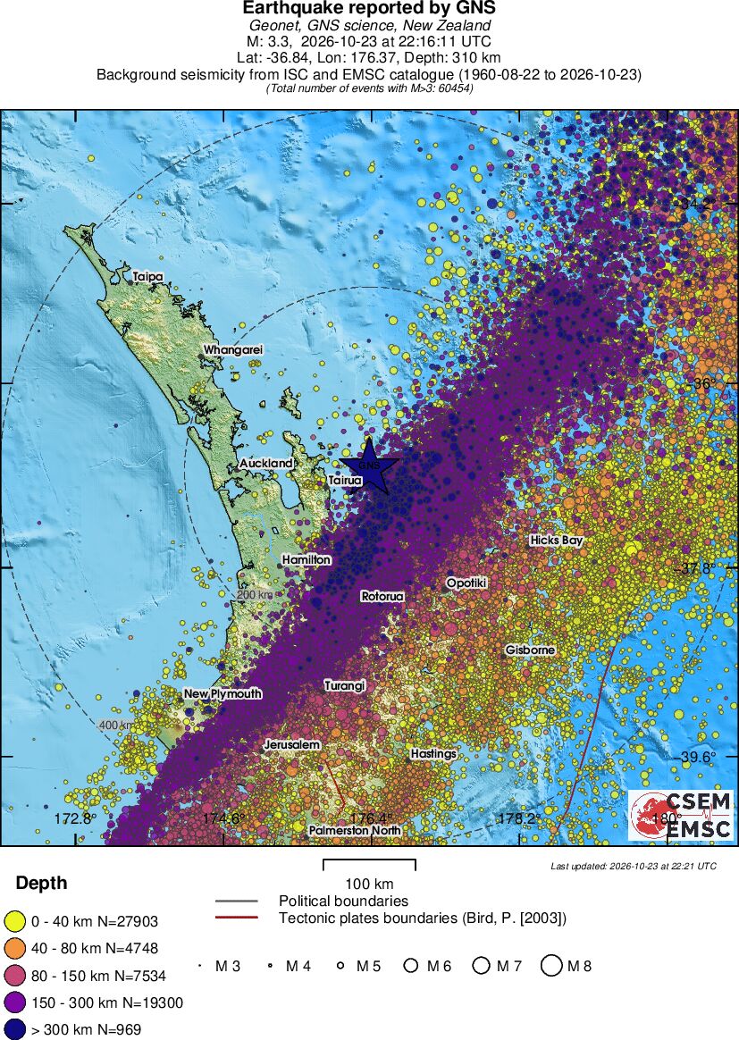 regional historical seismicity