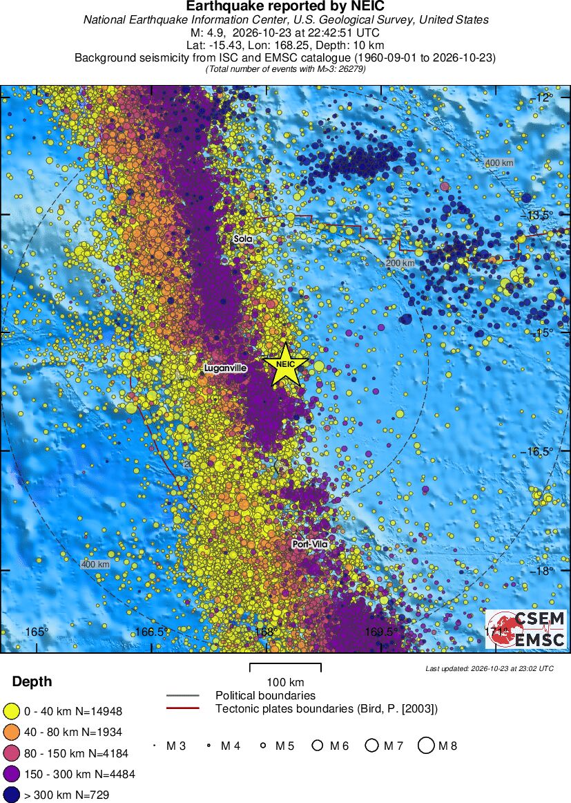 regional historical seismicity