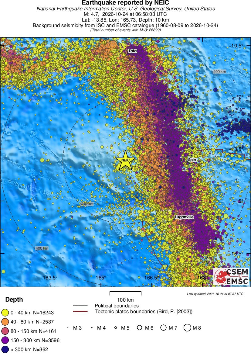 regional historical seismicity
