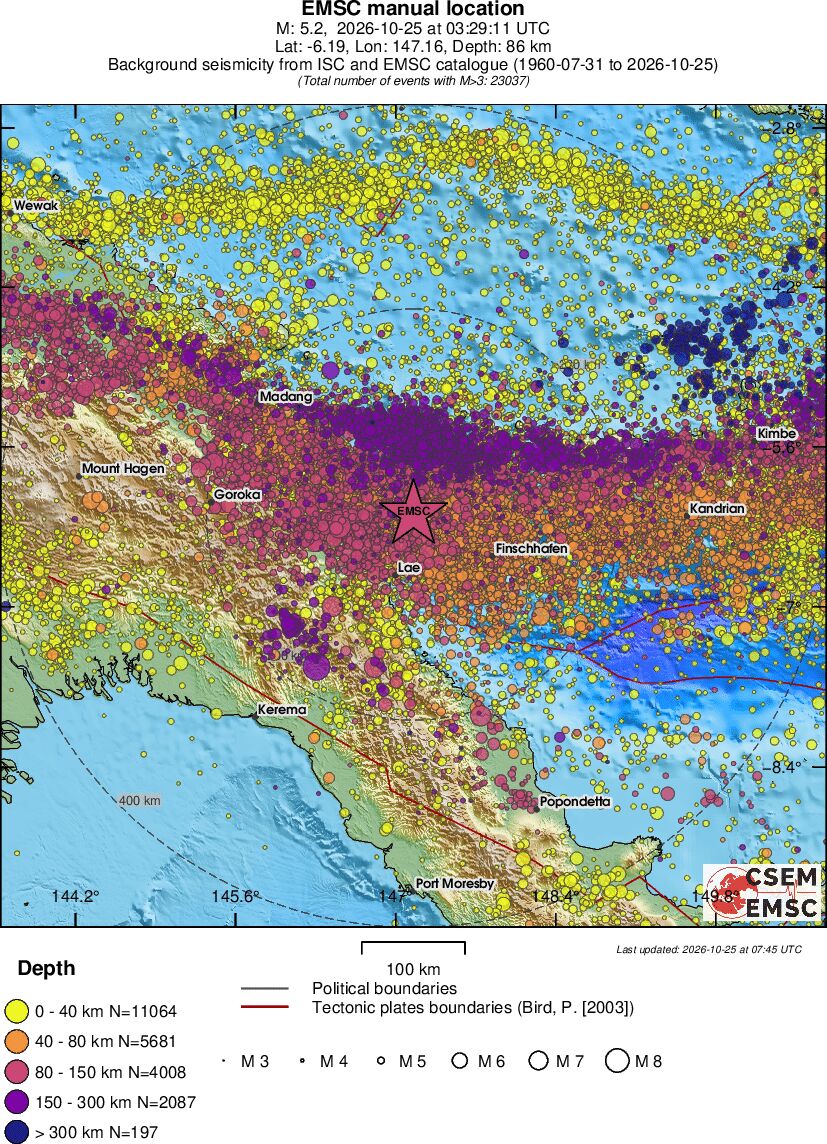 regional historical seismicity