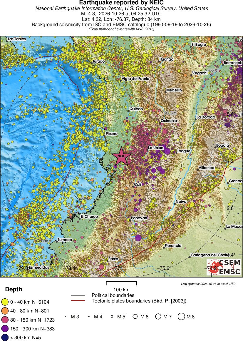 regional historical seismicity