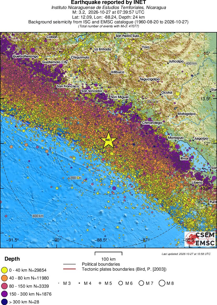 regional historical seismicity