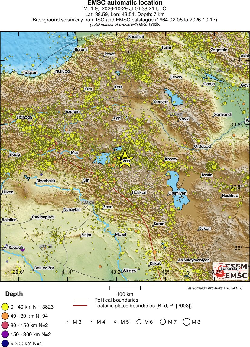 regional historical seismicity