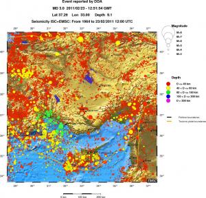 regional historical seismicity