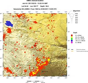 regional historical seismicity