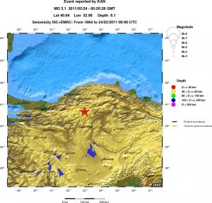 regional historical seismicity