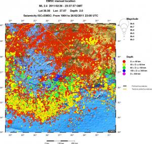 regional historical seismicity