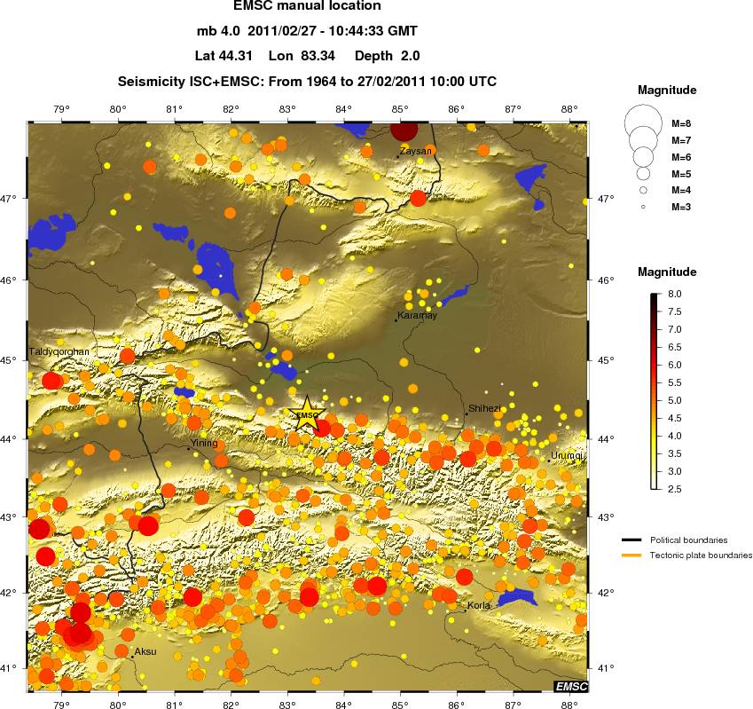 regional magnitude historical seismicity