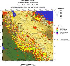 regional historical seismicity