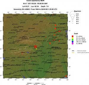 regional historical seismicity