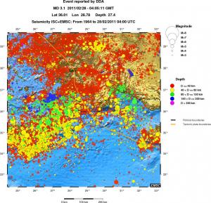 regional historical seismicity