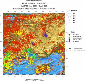regional historical seismicity