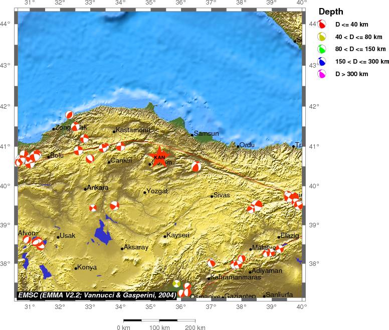 Regional moment Tensor