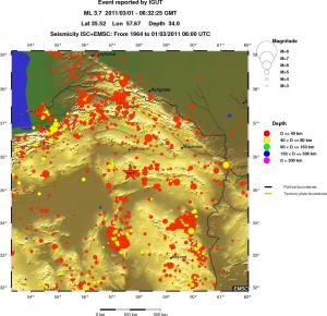 regional historical seismicity