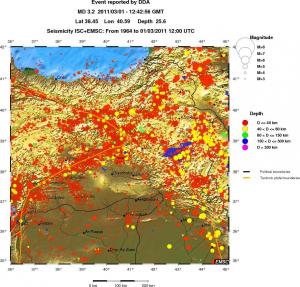 regional historical seismicity