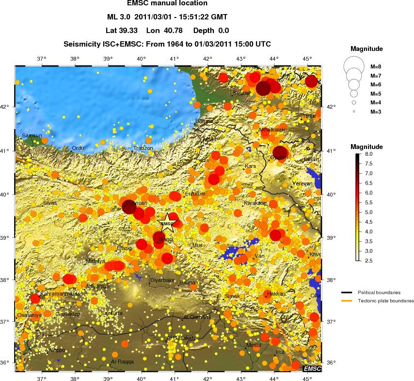 regional magnitude historical seismicity
