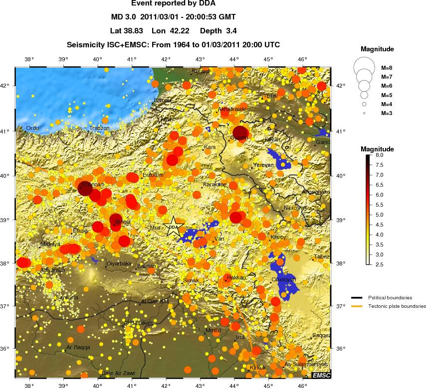 regional magnitude historical seismicity