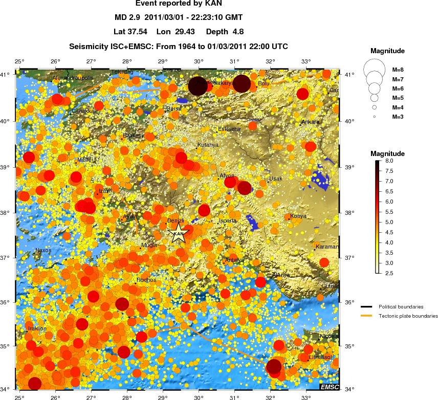 regional magnitude historical seismicity