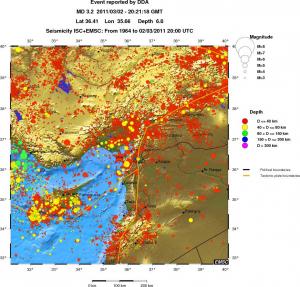 regional historical seismicity