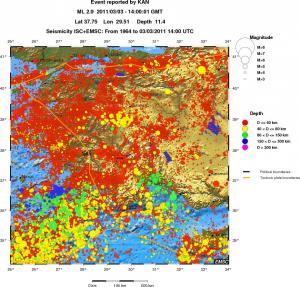 regional historical seismicity