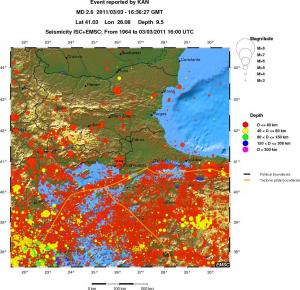 regional historical seismicity
