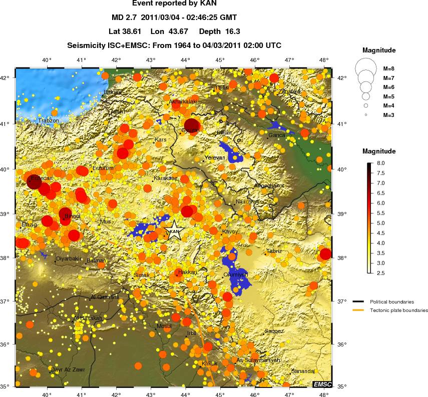 regional magnitude historical seismicity