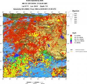 regional historical seismicity