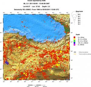 regional historical seismicity