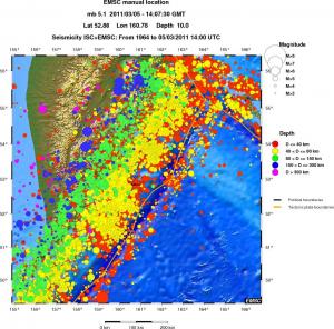 regional historical seismicity